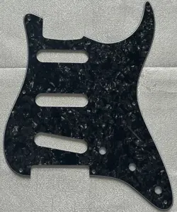 CUSTOM FOR FENDER 57 STRATOCASTER 8-HOLE STYLE GUITAR PICKGUARD BLACK PEARL