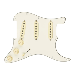 FENDER PRE-WIRED STRAT PICKGUARD, CUSTOM '69 SSS, PARCHMENT - OPEN BOX