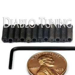 M3 X 10MM SADDLE HEIGHT SCREWS BLACK (12)   HEX KEY  FOR FENDER MIM STRATOCASTER