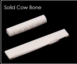 MUSICIANATHEART BONE NUT AND SADDLE SET FOR FENDER 12 STRING ACOUSTIC GUITAR