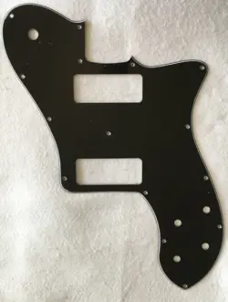 FITS US FENDER 72 TELE STANDARD DELUXE REISSUE P90 GUITAR PICKGUARD,3 PLY BLACK