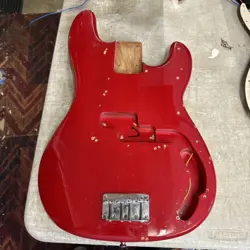 FENDER IMPORT SQUIER SERIES PRECISION BASS BODY RED W/ BRIDGE