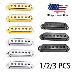 1/2/3 PCS BRASS METAL SSS SINGLE COIL PICKUP COVERS FOR FENDER SQ STRAT 3 COLORS