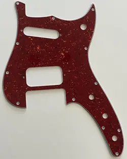 FOR FIT FENDER DUO-SONIC OFFSET HS STYLE GUITAR PICKGUARD 4 PLY RED TORTOISE
