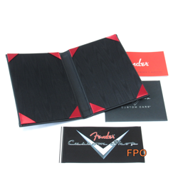 FENDER CUSTOM SHOP MASTERBUILT COA MANUAL HOLDER WALLET ACCESSORY CASE CANDY