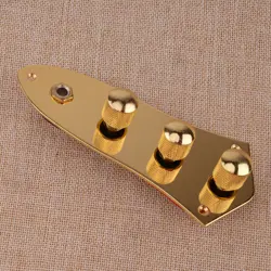 GOLD PREWIRED LOADED CONTROL PLATE PARTS FIT FOR FENDER JAZZ BASS