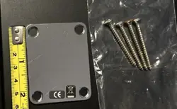 NEW FENDER GUITAR STEEL NECK PLATE WITH SCREWS