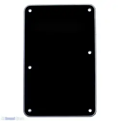 3PLY BLACK BLANK TREMOLO COVER BACK PLATE FOR FENDER STRATOCASTER USA MIM