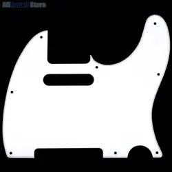 1-PLY WHITE PICKGUARD FOR FENDER USA MIM STANDARD TELE 8 HOLE 60'S