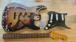STRATOCASTER ELECTRIC GUITAR BODY FENDER TREMOLO PARTS