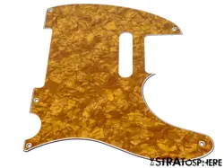 *NEW GOLD PEARLOID TELECASTER PICKGUARD FOR FENDER USA VINTAGE TELE 3 PLY 5 HOLE