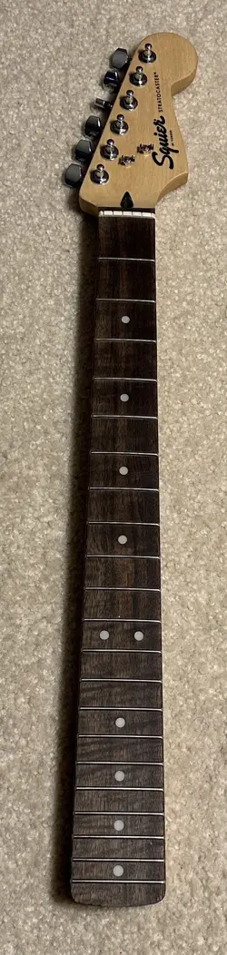 2022 FENDER SQUIER BULLET 60'S HEADSTOCK 21 FRET LAUREL STRATOCASTER NECK MINT!