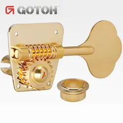 NEW GOTOH FB30 4 IN-LINE CLOVER LEAF BASS TUNERS VINTAGE FENDER STYLE - GOLD