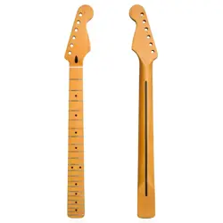 YELLOW ELECTRIC GUITAR NECK CANADA MAPLE 22 FRET FOR FENDER ST STYLE REPLACEMENT
