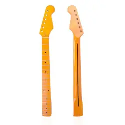 YELLOW ELECTRIC GUITAR NECK 22 FRETS CANADA MAPLE FOR DIY FENDERS ST STRAT