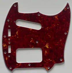 FOR FIT FENDER KURT COBAIN MUSTANG STYLE GUITAR PICKGUARD 4 PLY RED TORTOISE