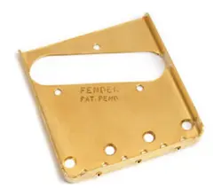 NEW - GENUINE FENDER BRIDGE PLATE FOR AMERICAN VINTAGE TELE - GOLD, 005-3683-000
