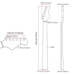 22 FRETS ELECTRIC GUITAR NECK CANADA MAPLE FOR FENDERS ST STRAT REPLACEMENT