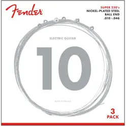 FENDER 250R SUPER 250'S NICKEL-PLATED STEEL ELECTRIC GUITAR STRINGS, 3-PACK