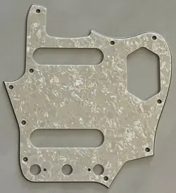CUSTOM FOR FENDER US CLASSIC PLAYER JAGUAR GUITAR PICKGUARD IVORY WHITE PEARL