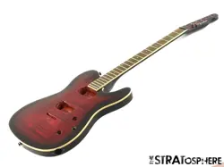 FENDER FLAME MAPLE TOP TELECASTER TELE BODY & NECK, FMT SET NECK, BLACK CHERRY