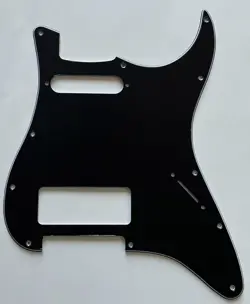 FOR FIT FENDER 11 HOLE STRATOCASTER WITH P90 PICKUP GUITAR PICKGUARD 3 PLY BLACK