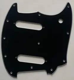 FOR FIT FENDER OFFSET SERIES MUSTANG STYLE GUITAR PICKGUARD 3 PLY BLACK