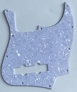 FOR FIT FENDER JAZZ BASS STANDARD 10 HOLE STYLE GUITAR PICKGUARD WHITE PEARL