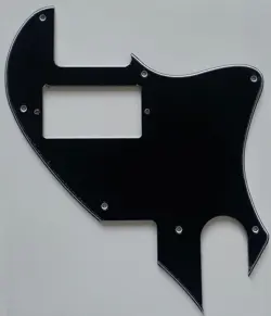 FOR FIT FENDER TELE F HOLE HYBRID CONVERTION PAF GUITAR PICKGUARD 3 PLY BLACK