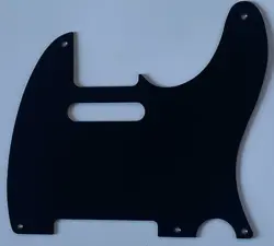 FOR FIT FENDER TELECASTER  VINTAGE 5-HOLE STYLE GUITAR PICKGUARD 1 PLY BLACK