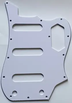 FOR FIT FENDER SQUIER VINTAGE MODIFIED BASS VI GUITAR PICKGUARD 3 PLY WHITE