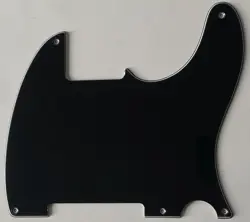 FOR FIT FENDER TELECASTER  VINTAGE 5-HOLE BLANK GUITAR PICKGUARD 3 PLY BLACK