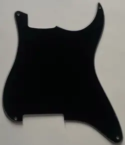 FOR FIT FENDER STRATOCASTER STRAT BLANK 4 SCREW GUITAR PICKGUARD 3 PLY BLACK
