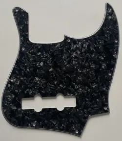 FOR FIT FENDER JAZZ BASS STANDARD 10 HOLE STYLE GUITAR PICKGUARD BLACK PEARL