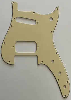 FOR FIT FENDER DUO-SONIC OFFSET HS STYLE GUITAR PICKGUARD 3 PLY VINTAGE YELLOW