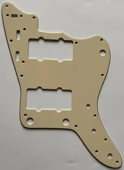 FOR FIT FENDER JAPAN JAZZMASTER STYLE GUITAR PICKGUARD 3 PLY VINTAGE YELLOW