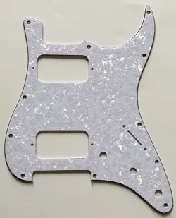 FOR FIT FENDER DOUBLE FAT HH STRAT HUMBUCKER STYLE GUITAR PICKGUARD WHITE PEARL