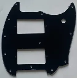 FOR FIT FENDER OFFSET SERIES MUSTANG PAF STYLE GUITAR PICKGUARD 3 PLY BLACK