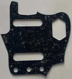 FOR FIT FENDER US CLASSIC PLAYER JAGUAR STYLE GUITAR PICKGUARD 4 PLY BLACK PEARL