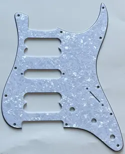 FOR FIT FENDER STANDARD STRAT HSH STRATOCASTER GUITAR PICKGUARD WHITE PEARL