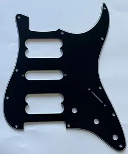 FOR FIT FENDER STANDARD STRAT HSH STRATOCASTER STYLE GUITAR PICKGUARD BLACK