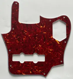 FOR FIT FENDER US JAGUAR BASS STYLE GUITAR PICKGUARD 4 PLY RED TORTOISE