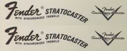 2 (TWO) - FENDER STRATOCASTER 70'S CBS - CUSTOM SHOP HEADSTOCK WATERSLIDE DECALS