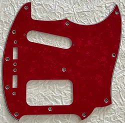 NEW GREAT-FOR FENDER KURT COBAIN MUSTANG GUITAR PICKGUARD SCRATCH RED PEARL