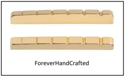 FOREVERHANDCRAFTED SLOTTED BRASS GUITAR NUT MADE FOR FENDER - 42MM FLAT BOTTOM