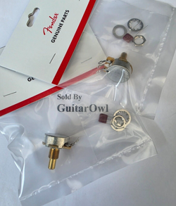 TWO PACK FENDER CTS 500K SOLID SHAFT GUITAR VOLUME TONE CONTROL POT 0990835000