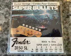 NOS FENDER SUPER BULLET STRINGS 3150SL .008 SUPER LIGHT ROCK & ROLL TELECASTER