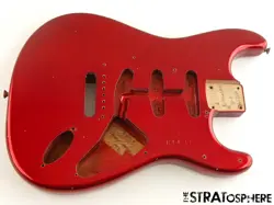 FENDER USA CUSTOM SHOP 1959 RELIC STRAT BODY, CANDY APPLE RED