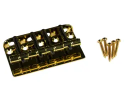 KLUSON VINTAGE GOLD 70'S JAZZ & P BASS BRIDGE FITS FENDER BASS KVBB70G