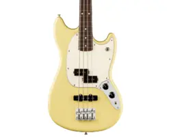 OPEN BOX FENDER PLAYER II MUSTANG BASS PJ - HIALEAH YELLOW W/ROSEWOOD FB